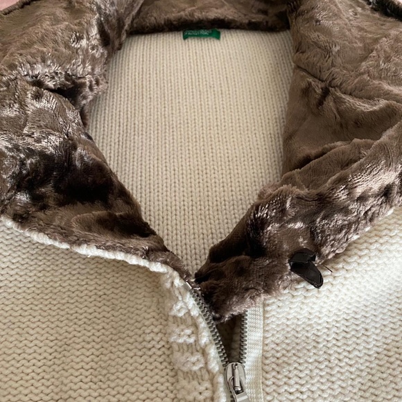 Benetton Full Zipped Wool Jacket - Picture 5 of 5